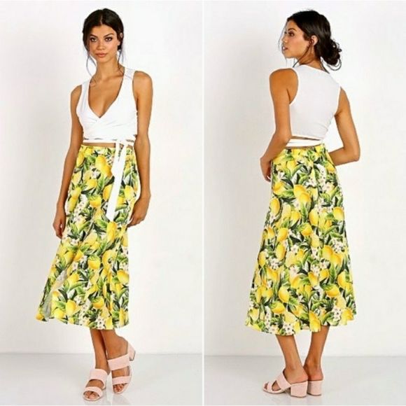 Show Me Your MuMu Dresses & Skirts - Show Me Your Mumu Flirt Skirt Citrus